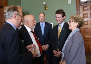 Premier Wynne speaking with Denny Dzerowicz and Bob Onyshuk