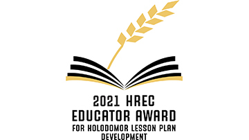 Educator Mary Ann Fajardo receives the 2021 HREC Educator Award for Holodomor Lesson Plan Development