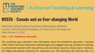 Teacher training workshop at the <em>Canada and An Ever-changing World</em> Conference | Manitoba Social Scien...
