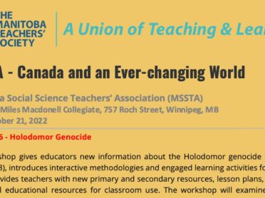 Teacher training workshop at the <em>Canada and An Ever-changing World</em> Conference | Manitoba Social Science Teachers Association