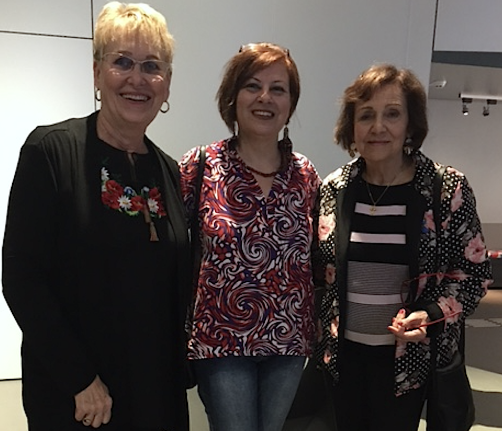 HREC Education's Advisory Committee member Val Noseworthy, Greek Ministry of Education consultant Joanna Dekatri, and HREC Director of Education Valentina Kuryliw networked and shared stories during the experts conference. 