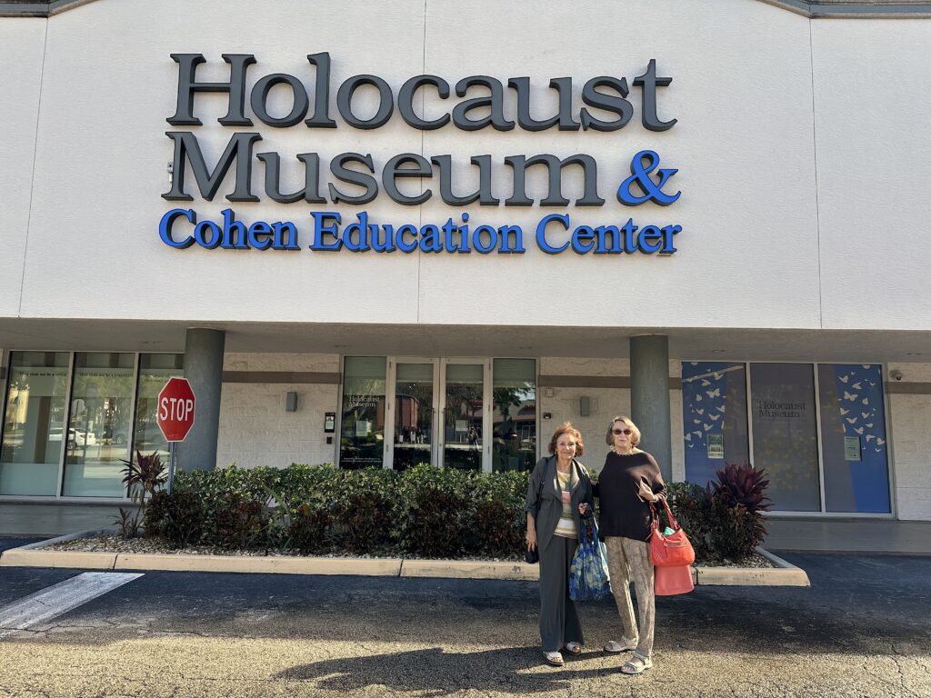At the entrance to the Naples Holocaust Museum