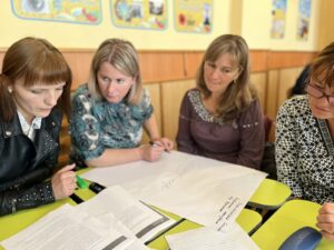 Photo from Teacher-training Workshops in Ukraine Use Kuryliw's latest book